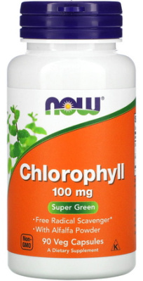 Хлорофилл Нау Фудс (Hlorophill Now Foods), 100 мг, 90 капсул