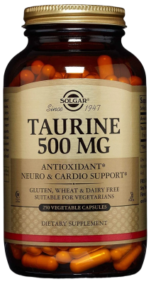 Солгар Таурин (Taurine) 500 мг, 250 капсул