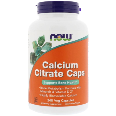 Цитрат кальция Нау Фудс (Calcium Citrate Now Foods), 240 капсул