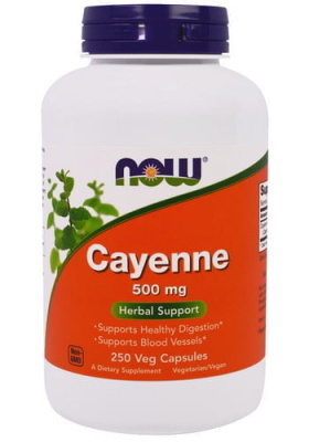 Кайенский перец Нау Фудс (Cayenne Now Foods), 500 мг, 250 капсул