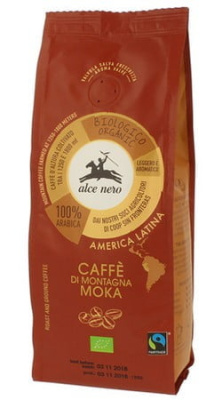 Кофе натуральный жареный молотый "Арабика" Alce Nero