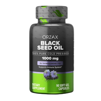 Масло семян черного тмина (Orzax Black Seed Oil),1000 мг, ORZAX, 90 капсул