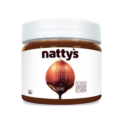 Паста-крем шоколадная ореховая Nattys 525 грамм