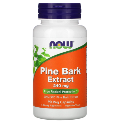 Экстракт сосновой коры Нау Фудс (Pine Bark Extract Now Foods), 240 мг, 90 капсул