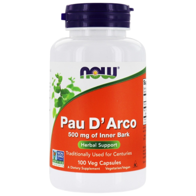 Пау Д' Арко Нау Фудс (Pau D' Arco Now Foods), 500 мг, 100 капсул