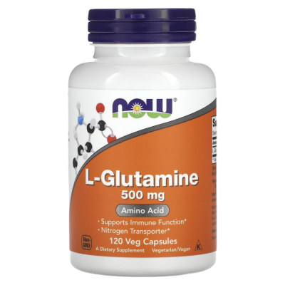 L-Глутамин Нау Фудс (L-Glutamine Now Foods) , 500 мг, 120 капсул