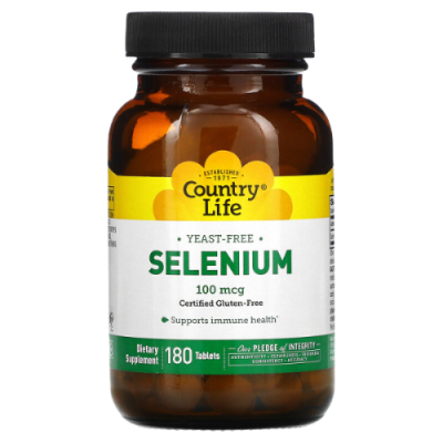 Селениум (Selenium) 100 mcg Country Life 180 таблеток
