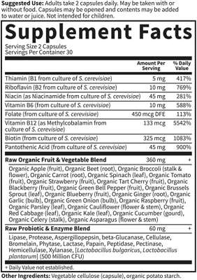 Витаминный код необработанный комплекс витаминов B (Vitamin Code Raw B-Complex), Garden of Life, 60 вегетарианских капсул