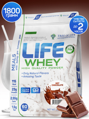 Протеин сывороточный и изолят,  Tree of Life Life Protein, шоколад, 60 порций, 1800 гр