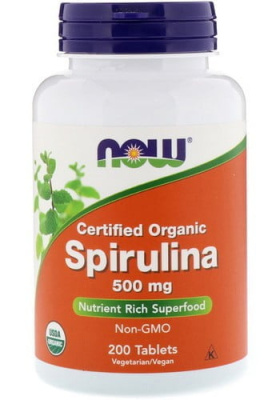 Спирулина (Spirulina), 500 мг, 200 таблеток