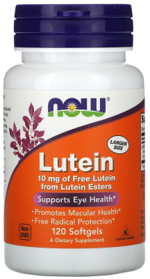Лютеин Нау Фудс (Lutein Now Foods), 10 мг, 120 капсул