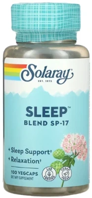 Смесь для сна (Sleep Blend SP-17), Solaray, 100 вегетарианских капсул