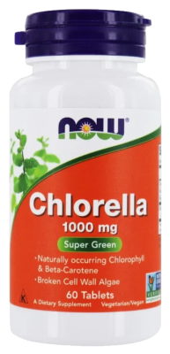 Хлорелла Нау Фудс 1000 мг (Chlorella Now Foods 1000 mg), 60 таблеток