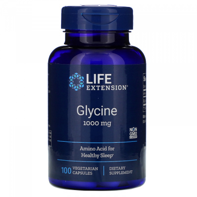 Глицин (Glycine) 1000 mg Life Extension, 100 вегетарианских капсул