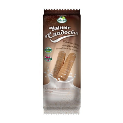 Батончики со сливочной начинкой в молочно-шоколадной глазури Умные сладости