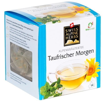 Чай травяной "Свежесть Альпийского утра" Swiss Alpine Herbs, 14 пакетиков
