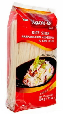 Рисовая лапша, ширина 3 мм Aroy-D