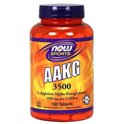 L-Аргинин-альфа-кетоглютарат (AAKG) Now Foods, 180 таблеток