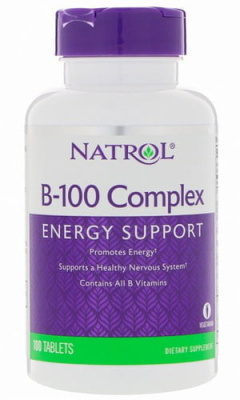B-100 Complex Energy Support Natrol (В-100 Комплекс Натрол), 100 таблеток