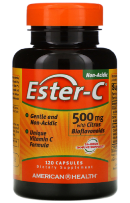 Эстер-C (Ester-C) с цитрусовыми биофлавоноидами, 500 мг, 120 капсул