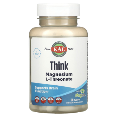 L-Треонат Магния (Think Magnesium L-Threonate), KAL, 60 таблеток