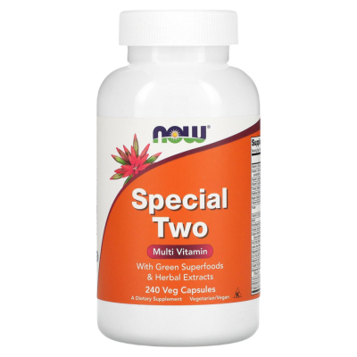 Спешал Ту, Мультивитамины Комплекс (Special Two Multi Vitamin), NOW Foods, 240 вегетарианских капсул