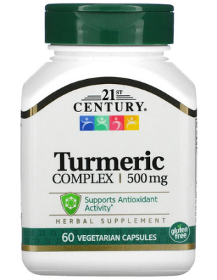 Комплекс с куркумой (Turmeric Complex) 21st Century, 500 мг, 60 вегетарианских капсул