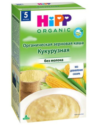 Каша зерновая "Кукурузная" для детей с 5 месяцев Hipp (Хипп)