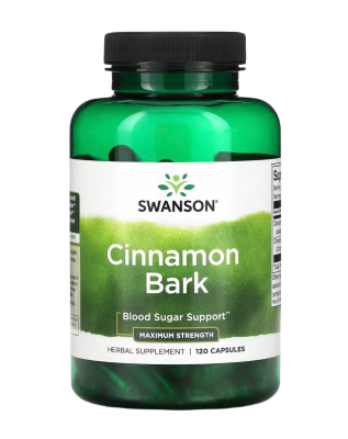 Кора корицы, максимальная эффективность (Cinnamon Bark), Swanson, 120 капсул