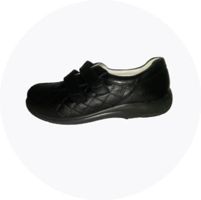 Обувь ортопедическая 1200 A(2) (ОРТОДОМ) закрытая на липучках (кожа)