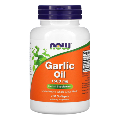Чесночное масло (Garlic Oil), 1500 мг, 250 капсул