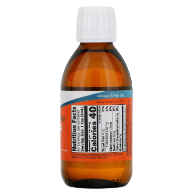 Омега-3 в Жидкой Форме с Лимонным Вкусом (Omega-3 Fish Oil), Now Foods, 200 мл