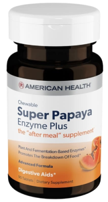 Супер Папайя Энзим Плюс (Super Papaya Enzyme Plus), American Health, 90 жевательных таблеток