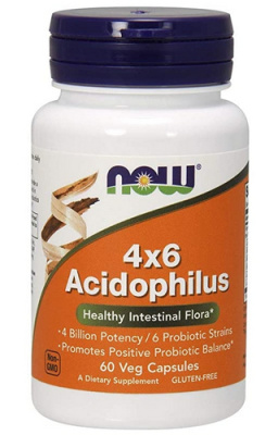 Ацидофилус 4x6 Нау Фудс (Acidophilus Now Foods), 60 капсул