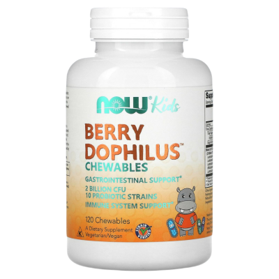 Berry Dophilus Now Foods (Берри Дофилус Нау Фудс), для детей, 120 жевательных таблеток