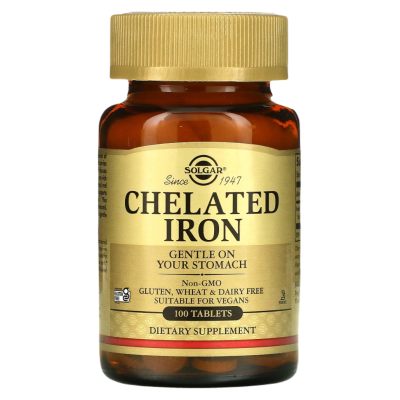 Хелатное железо (Chelated Iron), 100 таблеток