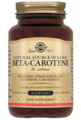 Бета-каротин из океанической водоросли D Salina Солгар, 60 капсул