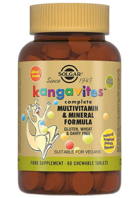 Кангавитес с мультивитаминами и минералами со вкусом тропических фруктов, 60 таблеток