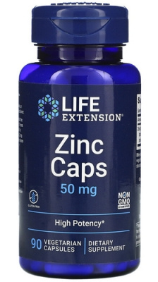 Цинк Лайф Экстэншн (Zinc Life Extension), 50 мг, 90 капсул