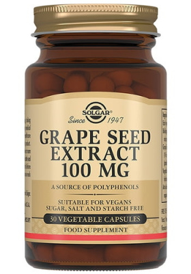 Экстракт виноградных косточек Солгар 100 мг (Grape Seed Extract Solgar 100 mg) - 30 капсул