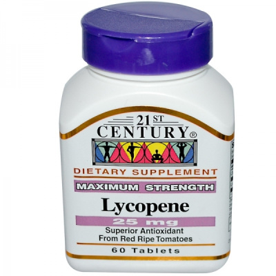 Ликопин (Lycopene), 25 мг, 21st Century, 60 таблеток