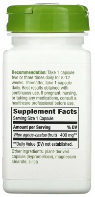 Витекс (Vitex), 400 мг, Natures Way, 100 вегетарианских капсул