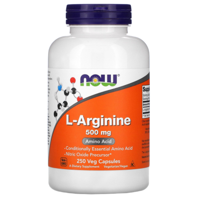 L-Аргинин (L-Arginine - Л-Аргинин), 500 мг, 250 капсул