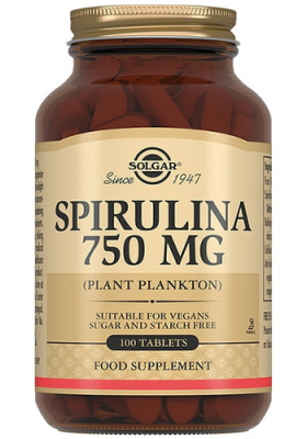 Спирулина Солгар 750 мг (Spirulina Solgar 750 mg) - 100 таблеток