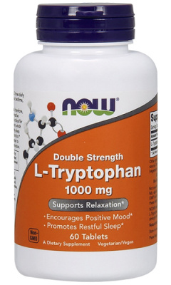 L‐Tryptophan Now Foods (Л‐Триптофан Нау Фудс), 1000 мг, 60 таблеток