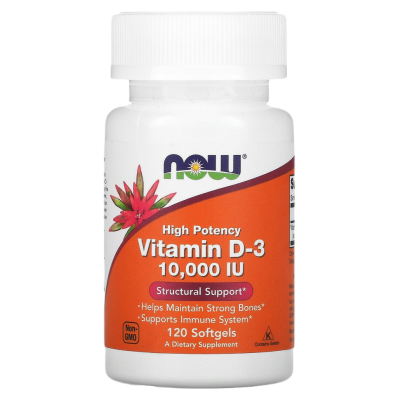 Витамин Д3 (Vitamin D3), 10000 МЕ, 120 капсул