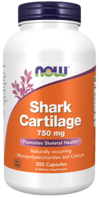 Акулий хрящ (Shark Cartilage) 750 мг, NOW Foods, 300 капсул