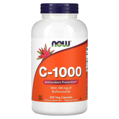 Витамин С-1000 Нау Фудс (Vitamin C-1000  bioflavonoids Now Foods), 100 мг биофлавоноидов, 250 капсул