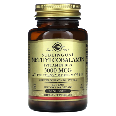 Метилкобаламин - витамин В12, 5000 мкг, 60 таблеток
