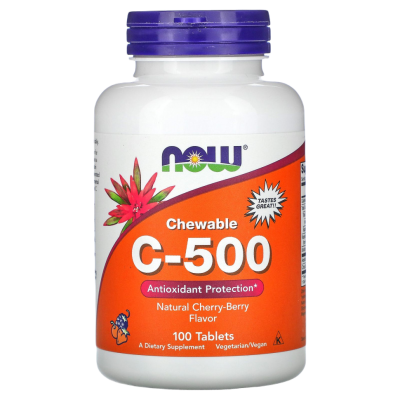 Жевательный витамин С-500 (вкус черешни), 100 таблеток